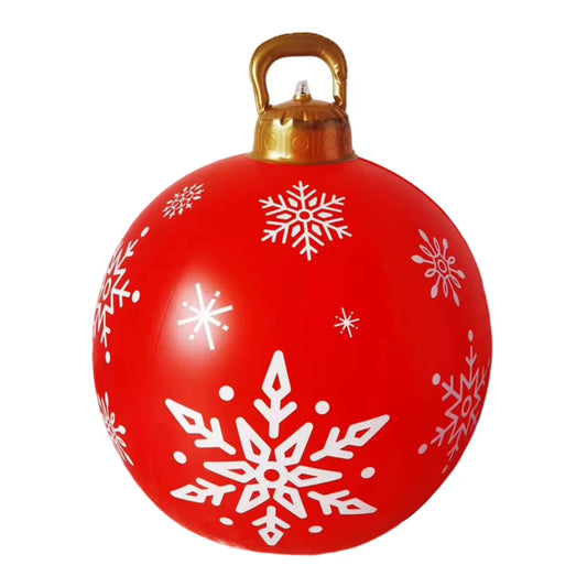 60CM Xmas Decorative Ball PVC Christmas Inflatable Ball Water-Proof Versatile Porch Courtyard Ornaments