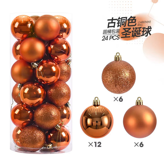 24/36Pcs Christmas Decoration 3/4CM Balls Hanging Christmas Tree Pendants Ornaments for Home Party Decor New Year Gift Accessory