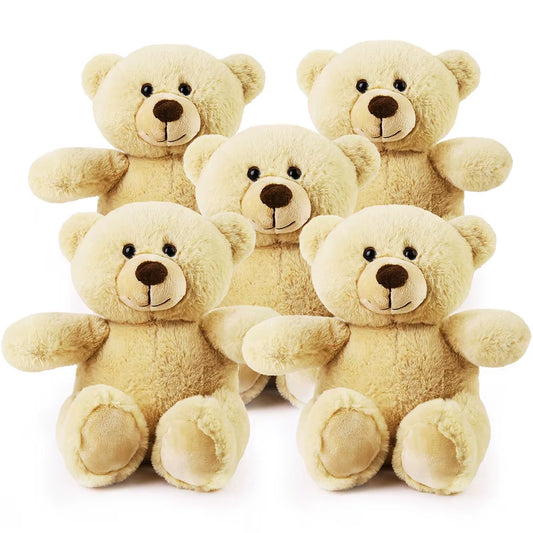 5PCS 8'' Teddy Bear Stuffed Animals Teddy Bear Plush Toy, Soft Plush Gifts for Kids Baby Toddlers on Baby Shower Christmas Gift